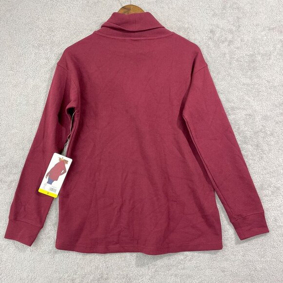 NEW Lands' End Womens S Burgundy Long Sleeve Funnel Neck Top - Picture 3 of 10